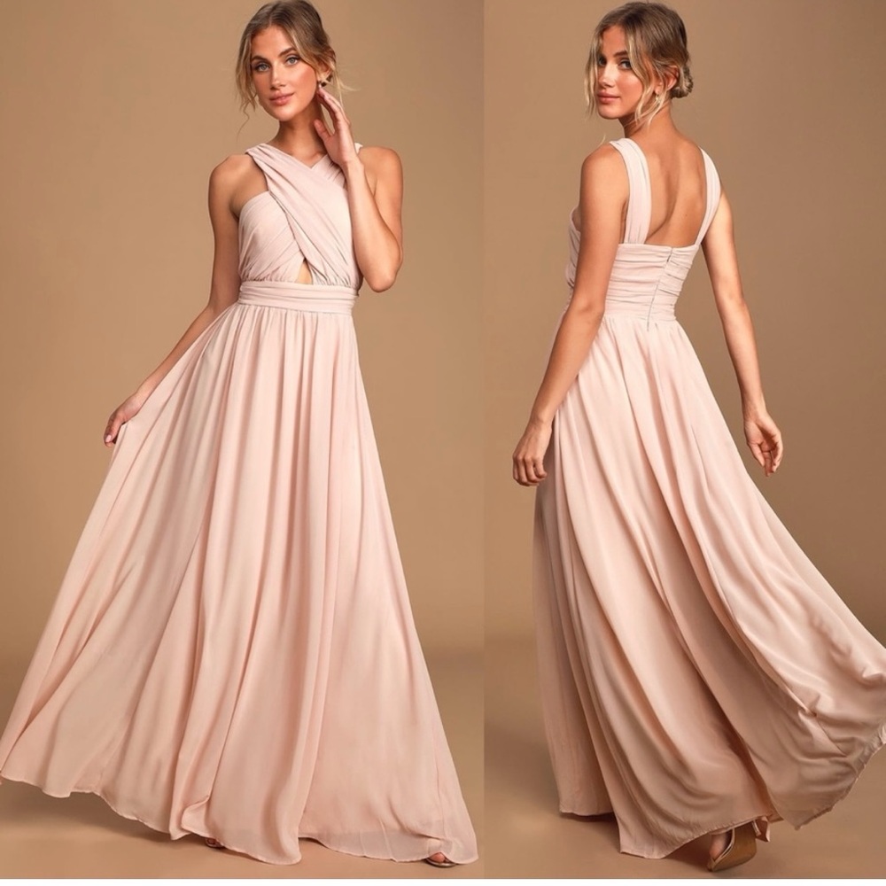 Lulu's Blush Pink Maxi Dress
